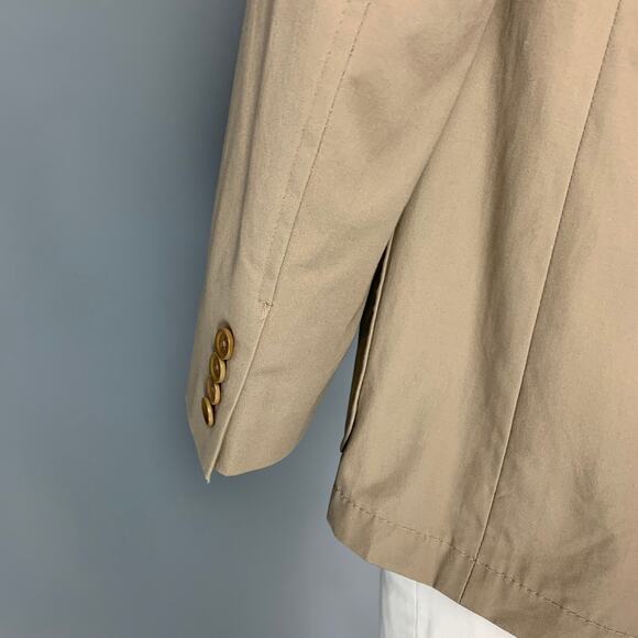 GITMAN BROS for UNIONMADE Size 40 Khaki Cotton Notch Lapel Sport Coat - Picture 4 of 6